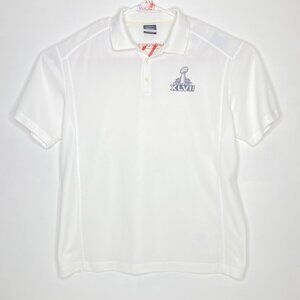Nike Team NFL Mens White Super Bowl XLVII Dri-Fit Polo Shirt Size XL
